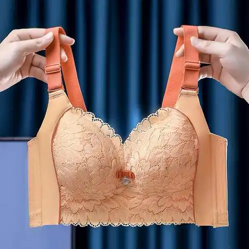 罗丽丝大胸显小文胸超薄款无钢圈性感内衣女收副乳聚拢调整型胸罩