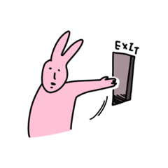 line app粉色兔子表情包  我的兔子朋友