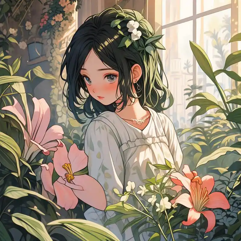 94最美百合花微信头像94