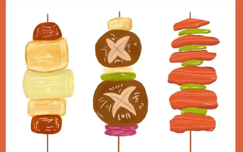 ipad插画 可爱卡通烧烤procreate绘画教程初学者绘画过程板绘美食