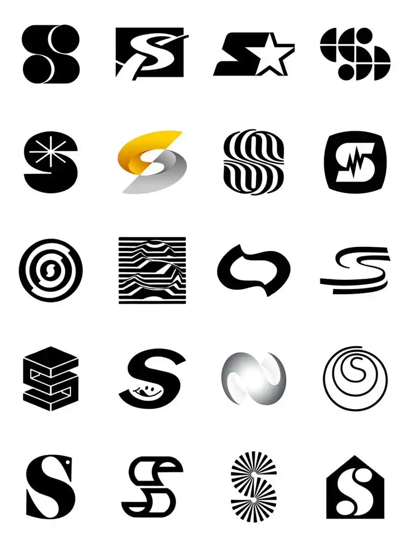 180个英文字母logo设计-s 字母s的优秀创意太多了,篇幅限制只能放9张