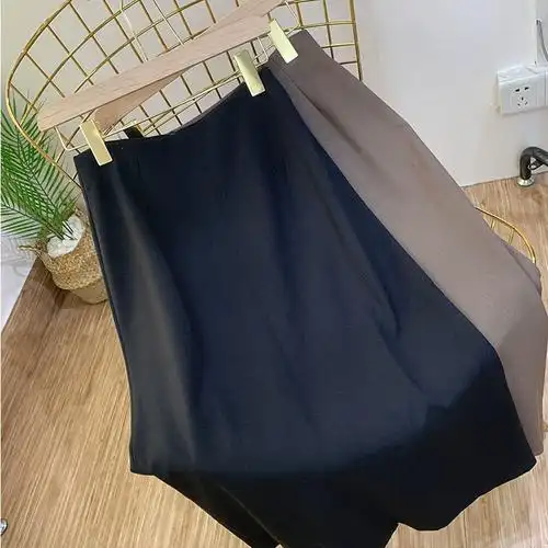 百搭中长款显瘦开叉遮胯裙子半身裙女夏2020年春夏款