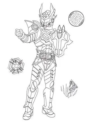 铠甲勇士铠甲勇士简笔画涂色本填色书图画本学画画书蒙纸描画幼儿童