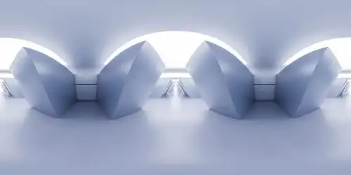 白色科技感隧道360度无缝全景3d渲染