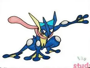 甲贺忍蛙简笔画 精灵宝可梦简笔画甲贺忍蛙简笔画教程