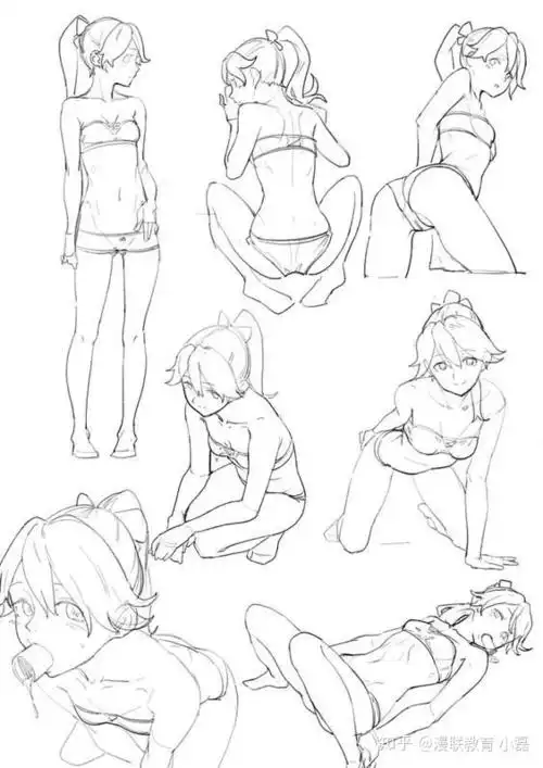 「教程」多角度动作漫画二次元人物,专业绘画教程及素材