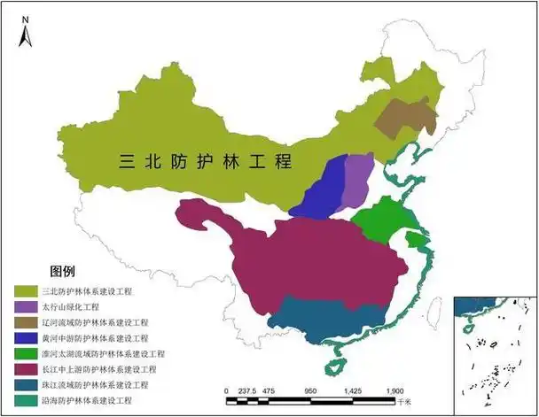 所谓的"三北"是指东北地区,华北地区和西北地区,从我国三大自然区的
