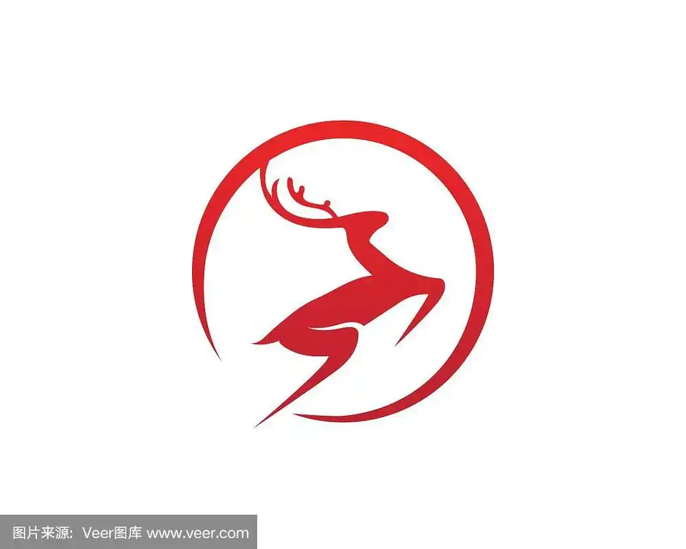 鹿矢量图标插画设计