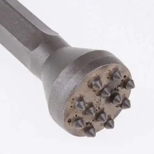 花锤凿毛头钻头水泥混凝土高架桥打荔枝面电镐花锤头合金打毛凿头