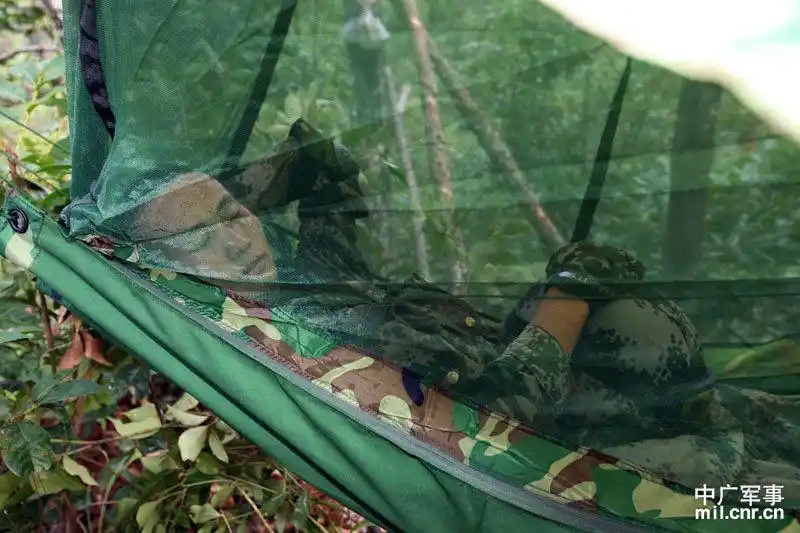 单兵吊床 郝琎 摄
