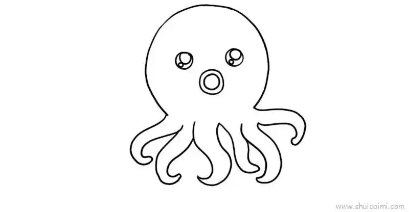 八爪鱼儿童画怎么画 八爪鱼简笔画画法