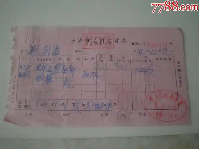 演出服饰发票(风华正茂)演出服装!