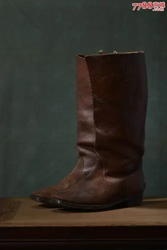 日军生牛皮长筒马靴42码