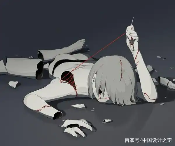 精神病患者的内心独白——难以用语言描述的黑暗情感插画