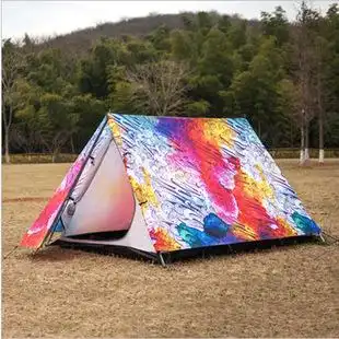 凯玛仕户外露营野营2至3人帐篷公园多彩个性创意高端防雨旅游帐篷