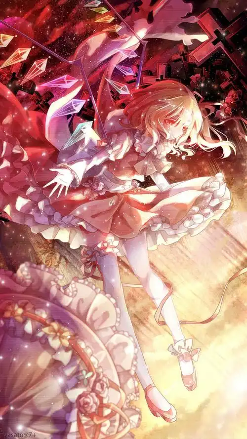 二次元双马尾萌系少女手机壁纸