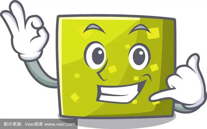 叫我方形吉祥物卡通风格