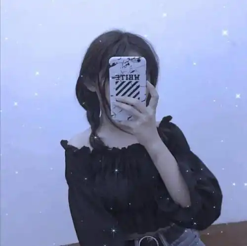 超可爱滤镜闪闪女生遮脸头像