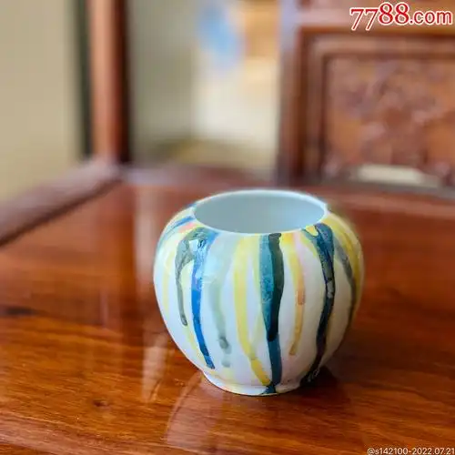 醴陵陶瓷研究所釉下五彩手绘大球泥样品水洗包老保真收藏-价格:1000元