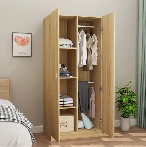 衣柜出租房用经济型组装储物柜实木60cm宽卧室收纳板式小衣橱单人