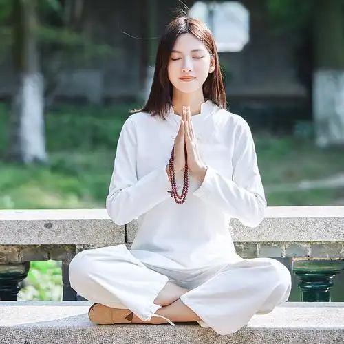 居士服佛系秋冬禅意女装棉麻禅服套装文艺复古改良禅修服茶艺服装