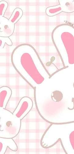 粉色格子可爱手绘少女心壁纸源自vb:是洋桃喔二转注明原出处