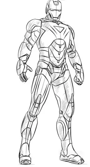 铅笔怎么画钢铁侠
