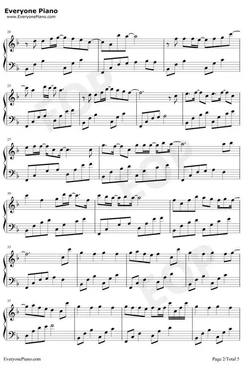 心跳的证明钢琴谱_刘人语_一吻定情心动版主题曲