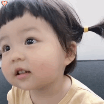 萌娃丸子妹表情包动图