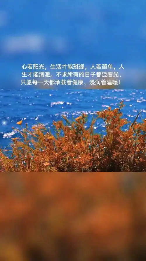 心若阳光,生活才能斑斓,人若简单,人生才能清澈.