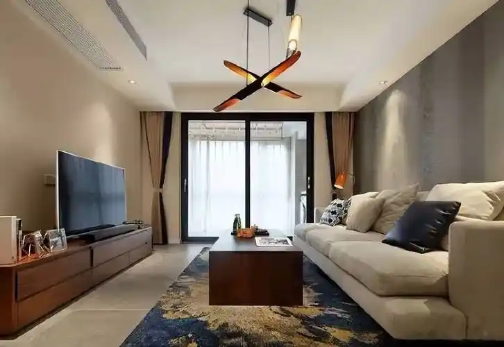 85平新房华丽变身:简装结合精致软装,完美家居呈现_空间_的设计_客厅