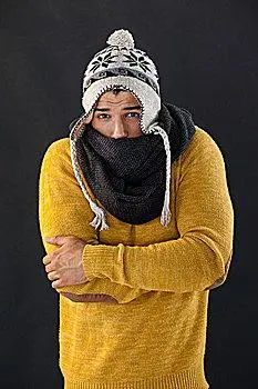 男人,头像,感觉,寒冷,黑色背景