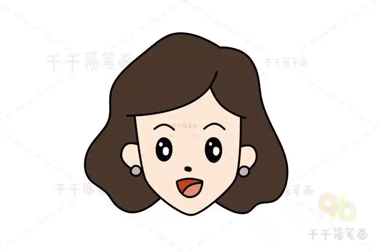 带口诀的简笔画 简单画出妈妈头像_人物头像简笔画