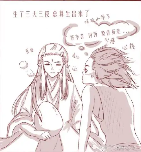 动漫人物简笔画可爱生宝宝全过程简笔画从怀孕到出生简笔画我的妈妈