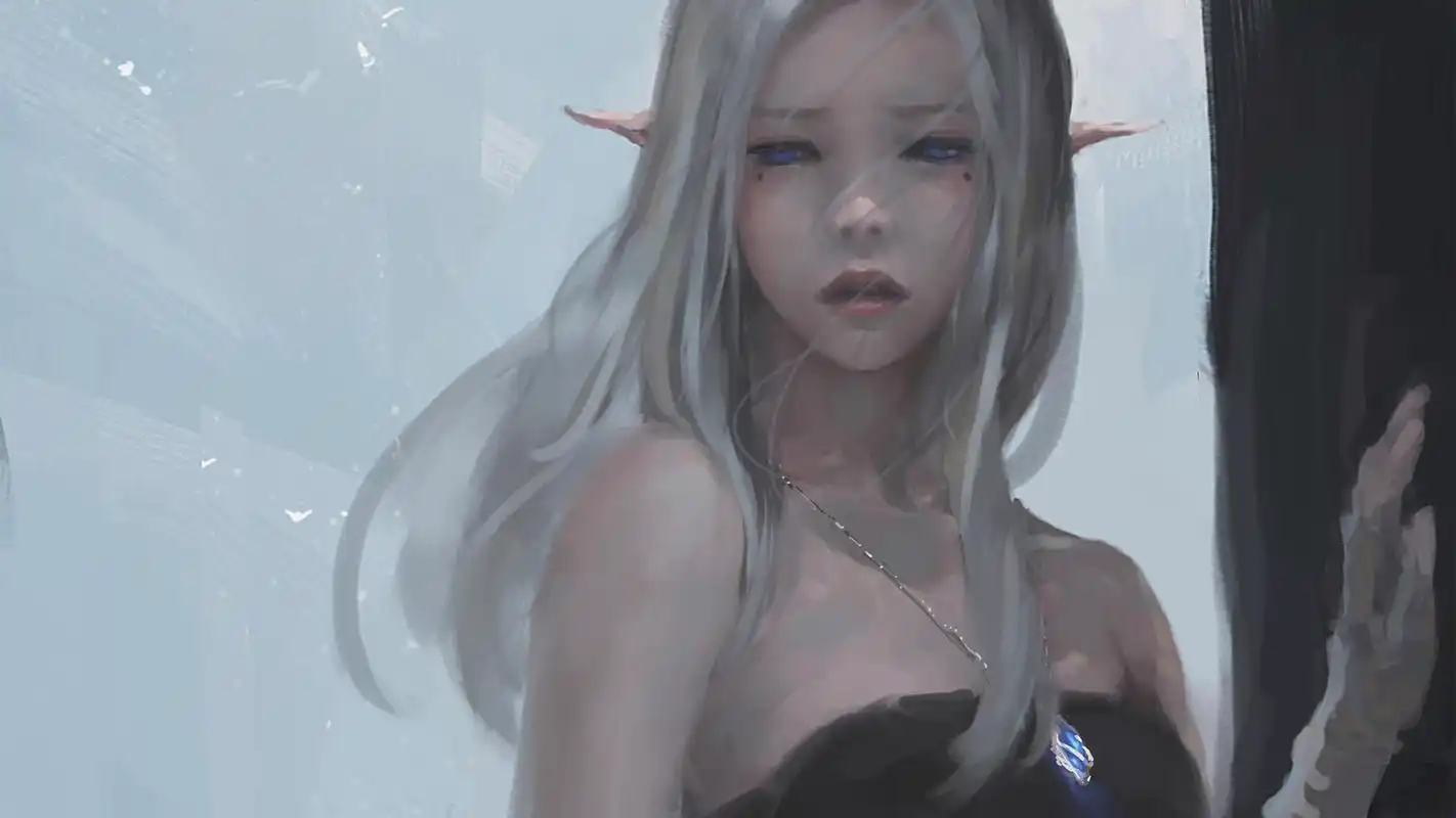 鬼刀wlop冰公主小绿高清电脑桌面壁纸