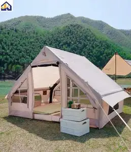 户外充气帐篷免搭建全自动棉布露营防雨加厚牛津野营装备