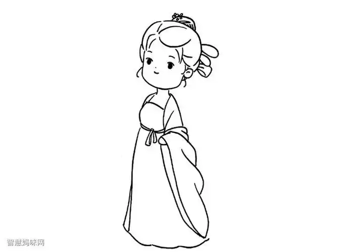 画古代女人的简单古代公主画全身怎么画古代公主画全身简笔画简单易画