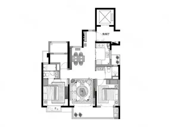 阳台看天镜湖太仓院子次新房南北通透双卫格局电梯房