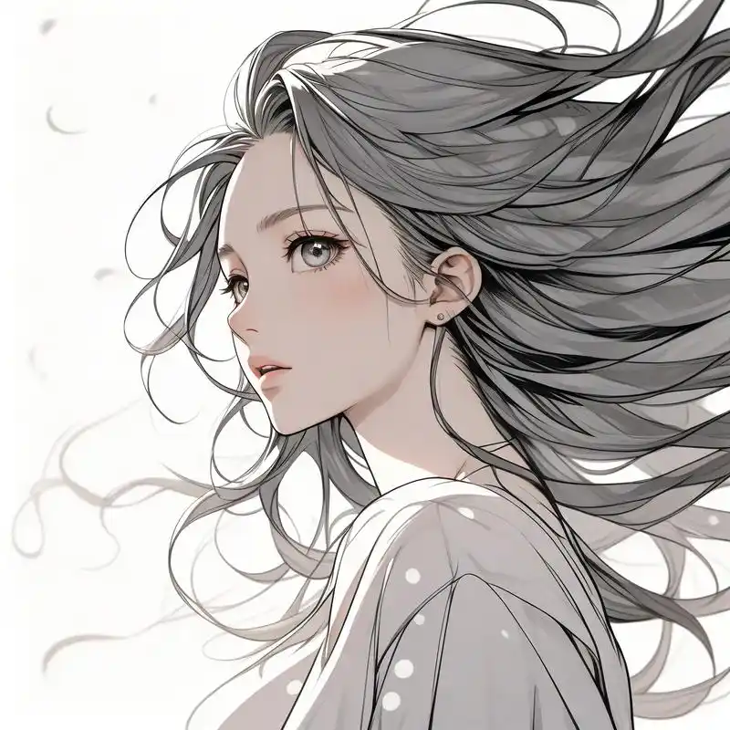 动漫长发女生头像93飘逸又梦幻