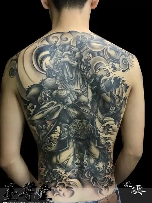 满背蚩尤_纹身图案手稿图片_流云的纹身作品集