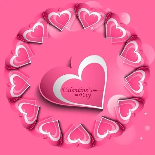 闪亮的爱情背景与粉红色的心