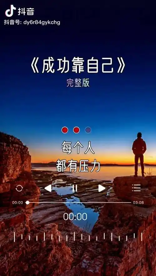 成功靠自己别在最能吃苦的年纪选择了安逸翻唱歌曲