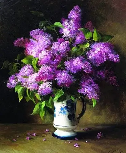 俄罗斯画家 serguei toutounov 花卉静物油画