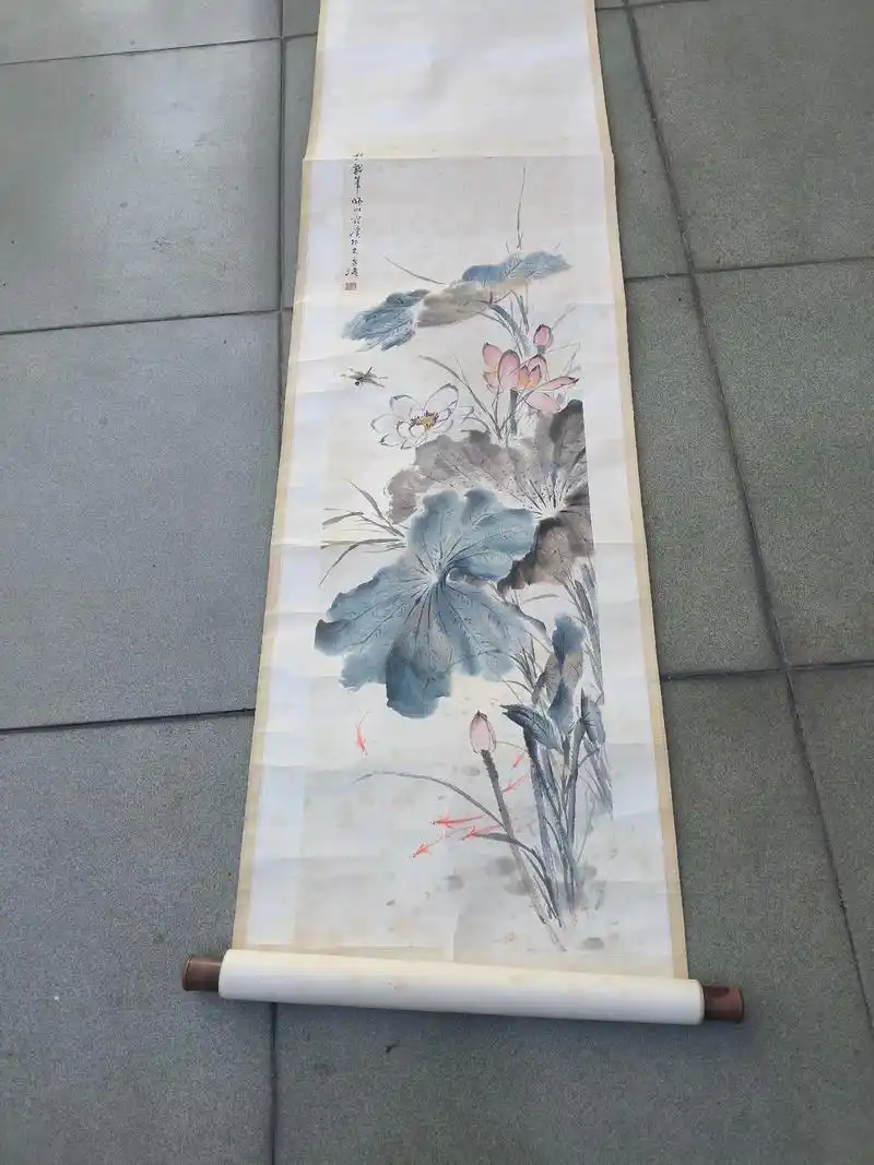 王雪涛,荷花立轴 - 抖音