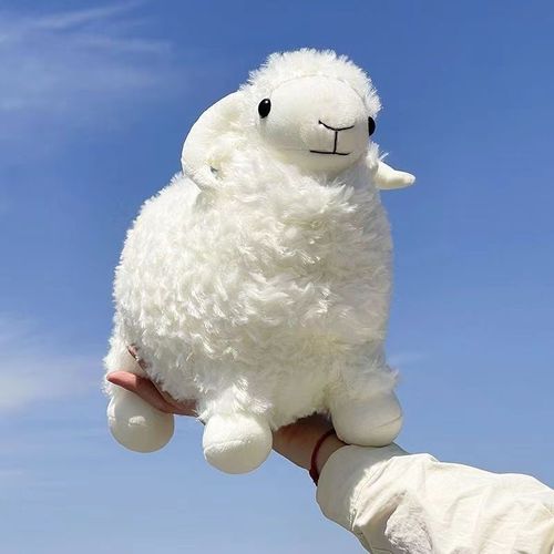 超萌可爱仿真小绵羊公仔玩偶小山羊毛绒玩具布娃娃绵阳小羊羔