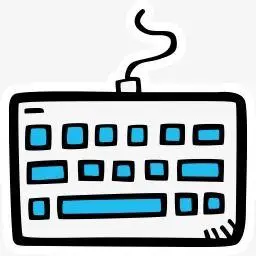 卡通电脑键盘简笔画