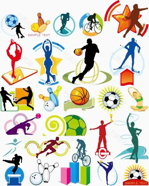 运动元素矢量素材