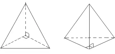 若一个立体图形的俯视图与正视图是完全一样的三角形,则这个立体图形