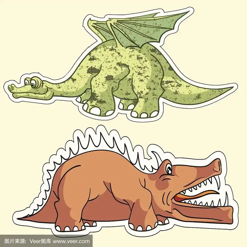 雷龙.矢量插图.