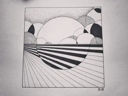 初一美术《点与线的魅力》优秀作业